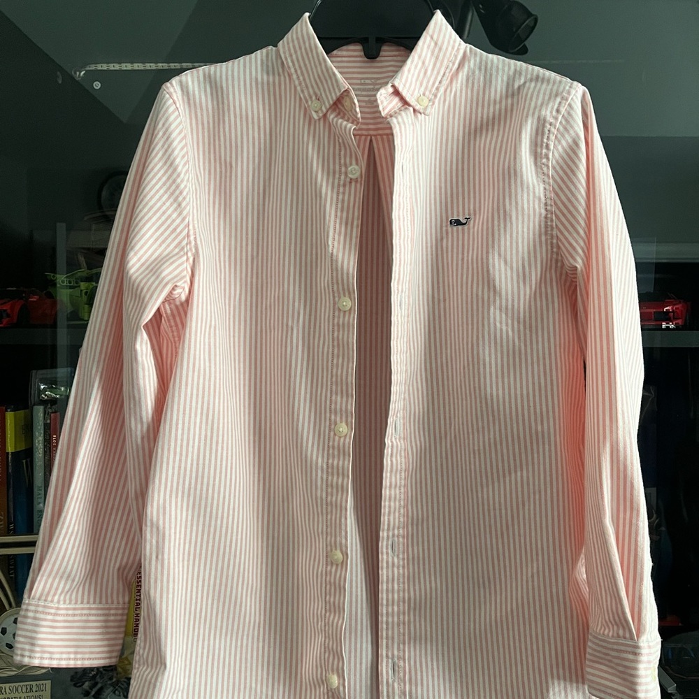 Vineyard Vines Pink Striped Kids Button Down Shirt